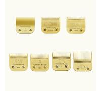 7 Sets Combination Professional Detachable Replacement Ceramic Blades. Compatible with Oster Classic 76/Power Pro/Power-Teq/Star-Teq Clipper. Compatible with Wahl Clippers. (0.1~13mm). Golden. 7Pack