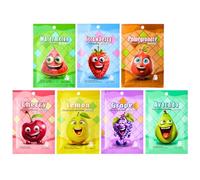 7 Sheets Fruit Extract Face Mask Set - Hydrating Collagen Face Masks for Brightening & Anti-Aging | Sheet Facial Mask Gift Set for All Skin Types, Travel-Friendly, Vegan Skincare