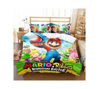 (7, Single-135x200cm) Super Mario Bedding Kids Single Double 3D Duvet Cover Set