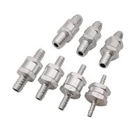 7 Size Silver Valves Aluminium Alloy Fuel Non Return Check Valve 4mm/6mm/8mm/10mm/12mm/14mm/16mm One-Way Valve(4mm)