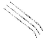 7 Sizes Men's Extended Urethral Fitness Probe Metal Curved Exercise & Protection Accessories-ukM59 (3 pc(8mm/9mm/10mm))