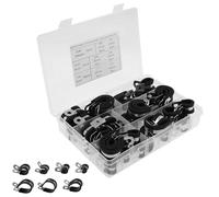 7 Sizes Stainless Steel Rubber Lined P Clips Assorted,60 Pcs 6/8/10/13/16/19/25mm Pipe Clips, Hose Clip Conduit Clip, P-Clamps Metal Wire Cable Clamps for Cable, Cord, Wire, Hose, Tube