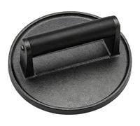 7" Smash Burger Press for Griddle, Heavy Cast Iron Bacon Meat Press with Solid Wood Black Handle, Steak Grill Presses for Hamburger, Bacon, Patty, Sandwich, Barbecue Grilling Accessories Tool