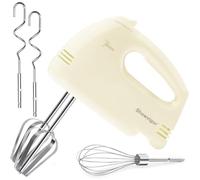 7-Speed Electric Hand Mixer, Stainless Steel Attachments for Baking, Lemon