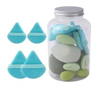 (7 Sponges+7 Beauty Eggs) 14pcs Makeup Sponges Set, Multi-color Makeup Sponge Set, Soft Beauty Sponge Blender, Foundation Blending Beauty-Blender, Fla-wless For Liquid Creams And Powders - Green