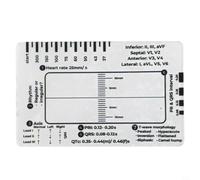 7-Step ECG Interpretation Ruler Tool - Transparent Plastic Card-Sized Caliper for Step-by-Step Heartbeat, Rhythm, PR/QRS Interval, ST Depression(2PCS)