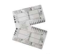 7 Step Interpretation Measurement Tool Clear Plastic Caliper for Easy Card Storage and Access (2pc-A)