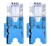 7 Step Ruler ECG Measurement Tool, Transparent Plastic Caliper for Heart Rhythm Interpretation and Step-by-Step Tracking(2pc-B)