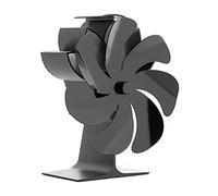 7 Stove Fan Heat Powered Fan For Wood Burning Or Fireplaces Black Small For Pellet Wood Log Stove Blower Heat Powered Non Electric Home