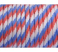 7 Strand Core 550lb Paracord Parachute Cord Lanyard Mil Spec Type III-100ft (Red+White+Blue Camo(90#))