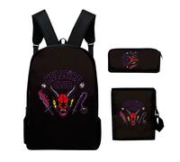(7) Stranger Things 3pcs Schoolbag Lunch Bag Pencil Case Kids Set