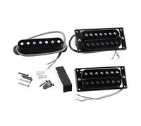 7 String Black Humbucker Upgrade Set with Reinforced Metal Housing and Simplified Installation for Live Black Guitar Pickups