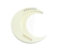 7-String Crescent Moon Lyre Harp - Lightweight Celtic Folk Instrument for Beginners & Music Therapy (G Major Scale)