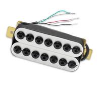 7 String Electric Guitar Humbucker Big Hex Adjustable Dual Coil Pickup Coil Splitting Pickup N8.5K/B14K Output guitar pickup parts (Color : Black Bridge 62mm)