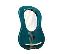 7-string Lyre Harp, 10-string Easy-to-learn Lap Harp Set, Portable Compact Classical Musical Instrument Lyre Instrument (Color : 10 Tone Floral Blue)
