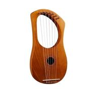 7-string Lyre Harp, 10-string Easy-to-learn Lap Harp Set, Portable Compact Classical Musical Instrument Lyre Instrument (Color : 7 Tone Floral Log Color)