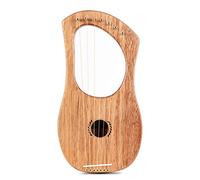 7-String Lyre Harp Ancient Style Lyres Terminalia Wood string instument with Carry Bag/Extra String Set/Tuning Wrench/Cleaning Cloth/2pcs Picks