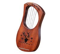 7-String Lyre Harp Mahogany Solid Wooden Harp Strings Stringed Instruments Lyre Harp for Beginners