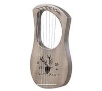 7-String Lyre Harp Mahogany Solid Wooden Metal Strings Stringed Instruments