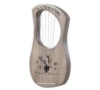 7-String Lyre Harp Mahogany Solid Wooden Metal Strings Stringed Instruments Lyre Harp