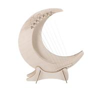 7 String Wooden Lyre Harp, Portable Small Harp Instrument for Beginners or Music Lovers, Easy to Play with Lightweight Design
