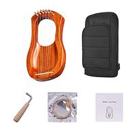 7 strings Harp for music lovers, beginners, kids and adults, Plucked Stringed Instrument with Reliable bag, tuning wrench and spare strings (Color : WH-04)