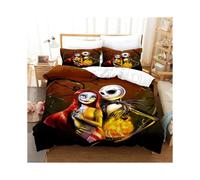 (7, Super King) Nightmare on Christmas Eve Bedding Set Valentine's Day 3 Piece Pillowcase Comforter Set