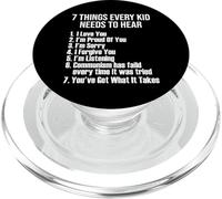 7 Things Every Kid Needs To Hear - Capitalists Capitalism PopSockets PopGrip for MagSafe
