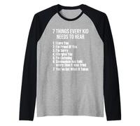 7 Things Every Kid Needs to Hear - Capitalists Capitalism Raglan Baseball Tee