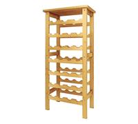 (7-tier 27 bottles) Dripex Bamboo Wine Rack Storage Free Standing Display Shelves