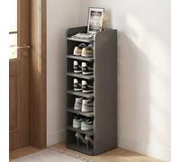 (7-Tier, 62cm W) Entryway Shoe Rack Shoe Storage Cabinet in Black