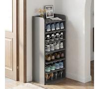 (7-Tier, 82cm W) Entryway Shoe Rack Shoe Storage Cabinet in Black