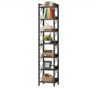 7-Tier Corner Shelf, 200cm Narrow Bookshelf Corner Bookcase