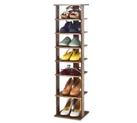 7-Tier Industrial Vertical Shoe Rack Shoe Storage Tower W/ Retro Style