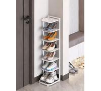 7-Tier Metal Shoe Rack Tower - Stylish Space-Saving Storage for Entryway & Bedroom - Versatile White Shoe Shelffor Home Maximize Your Space!