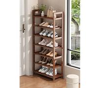 7-Tier Space Saving Shoe Rack - Compact Small Shoe Shelf for Closet Bathroom & Balcony - Vertical Shoe Tower (19.7" W x 9.9" D x 40.2" H)