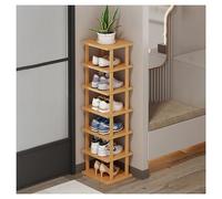 7-Tier Tall Bamboo Shoe Rack - Slim Vertical Cornerfor Entryway & Living Room - Stylish Space-Saving Shoe Storage Stand & Functional Solution
