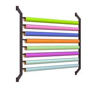 7-Tier Wall Mounted Fabric Roll Storage Rack, Vinyl Wrap Display Stand for Leather Rolls & Window Film, 150x174cm, Perfect Organizer for Craft & DIY