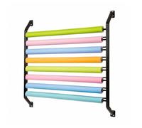 7-Tier Wall-Mounted Vinyl Roll Storage Rack, Fabric Organizer for Leather Rolls & Window Film, Space-Saving Holder