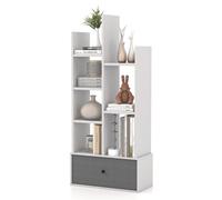 7-Tier Wooden Bookcase Free-standing Bookshelf Open-Back Display Organiser