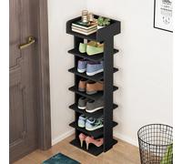 7-Tier Wooden Narrow Shoes Rack
