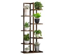 7-Tier Wooden Plant Stand - Tall Garden Shelf Rack for Indoor & Outdoor Use Corner Plant Holder for Multiple Plants Tiered Display Shelves for Patio Balcony & Living Room