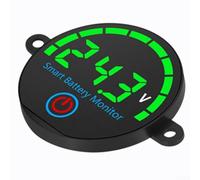 7 to 55 Volt DC Digital Voltmeter with Built-in Backlight Control and Automatic Power Loss Data Save (green)