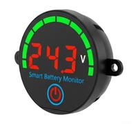 7 to 55 Volt DC Digital Voltmeter with Built-in Backlight Control and Automatic Power Loss Data Save (red)