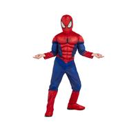(7 to 8 years (122 to 128 cm)) Deluxe muscular Spiderman costume for children