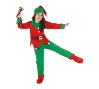 (7 to 9 years old) Complete Christmas Elf Costume for Children