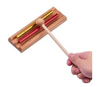 7 Tone Chime Bell, Tabletop Chimes Meditation Colorful Wind Bell Educational Musical Percussion Instrument with Mallet for Prayer Eastern Energies Music Classroom (2-Tone)