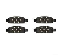 7-Tooth Ice Cleats for Shoes - Slip-on Traction Crampons Having Customizable Strap Manganese Steel Spikes Silicone Base One Size Fits UK 35 Through 43 for Hiking Snow Walking Plus Winter Adventures