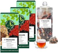 7 Treasure Wellness Tea, Ginseng 7 Treasure Kidney Tea, Formula Ginseng Seven Treasure TeaBags,Natural Organic Kidney CleanseTea, Chinese Liver CareTeas (3box)