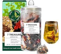 7 Treasure Wellness Tea, Ginseng 7 Treasure Kidney Tea, Formula Ginseng Seven Treasure TeaBags,Natural Organic Kidney CleanseTea, Chinese Liver CareTeas (1box)